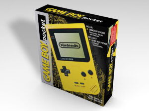 Boîte console Game Boy Pocket Jaune, boîte Game Boy Pocket Jaune