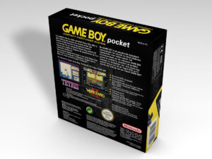Boîte console Game Boy Pocket Jaune, boîte Game Boy Pocket Jaune