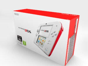 Boîte console Nintendo 2DS Blanc et Rouge, boîte Nintendo 2DS Blanc et Rouge