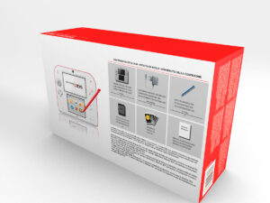 Boîte console Nintendo 2DS Blanc et Rouge, boîte Nintendo 2DS Blanc et Rouge