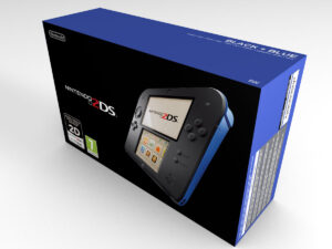 Boîte console Nintendo 2DS Noir et Bleu, boîte Nintendo 2DS Noir et Bleu