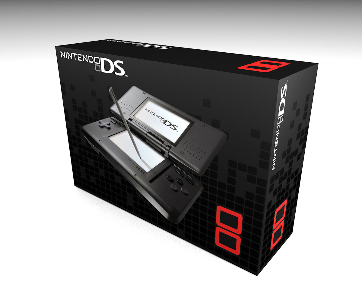 Boîte console Nintendo DS Noire, boîte Nintendo DS Noire