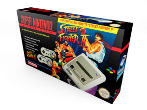 Boîte console Nintendo SNES Street Fighter 2 (Mod.1), boîte Nintendo SNES Street Fighter 2