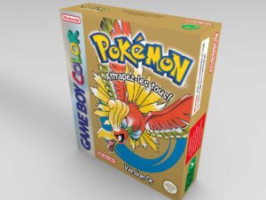 Boîte console Game Boy Color Pokémon Gold FR, boîte Game Boy Color Pokémon Gold FR