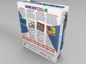 Boîte console Game Boy Color Bleu, boîte Game Boy Color Bleu