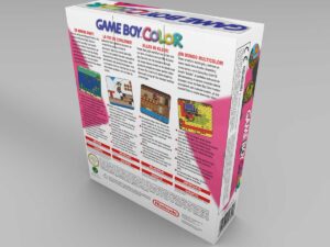 Boîte console Game Boy Color Rose, boîte Game Boy Color Rose