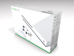 Boîte console Xbox One S Blanche, boîte Xbox One S Blanche