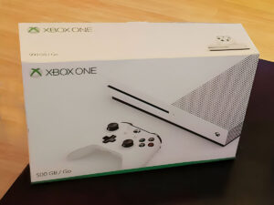 Boîte console Xbox One S Blanche, boîte Xbox One S Blanche