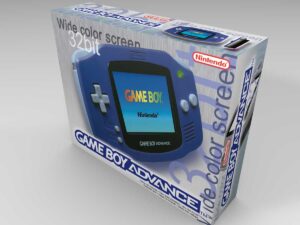 Boîte console Game Boy Advance Violette, boîte Game Boy Advance Violette