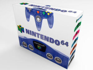 Boîte console Nintendo 64 Midnight Blue, boîte Nintendo 64 Midnight Blue