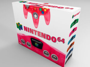 Boîte console Nintendo 64 Watermelon Red, boîte Nintendo 64 Watermelon Red