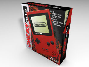Boîte console Game Boy Pocket Rouge, boîte Game Boy Pocket Rouge