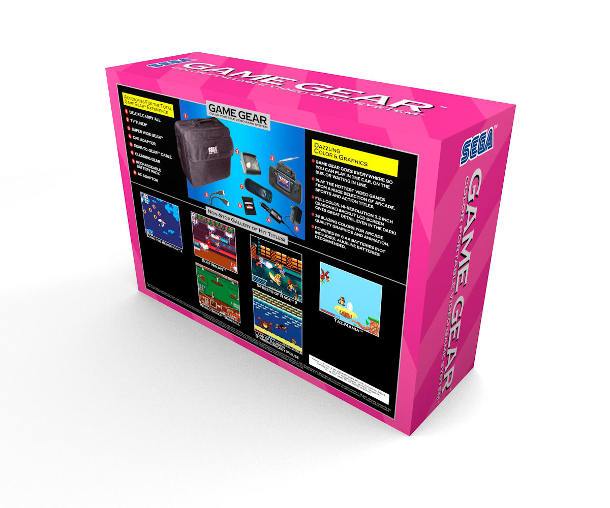 Boîte console Sega Game Gear, boîte Game Gear