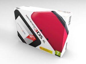 Boîte console Nintendo 3DS XL Rouge, boîte Nintendo 3DS XL Rouge