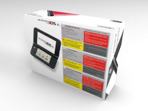 Boîte console Nintendo 3DS XL Rouge, boîte Nintendo 3DS XL Rouge