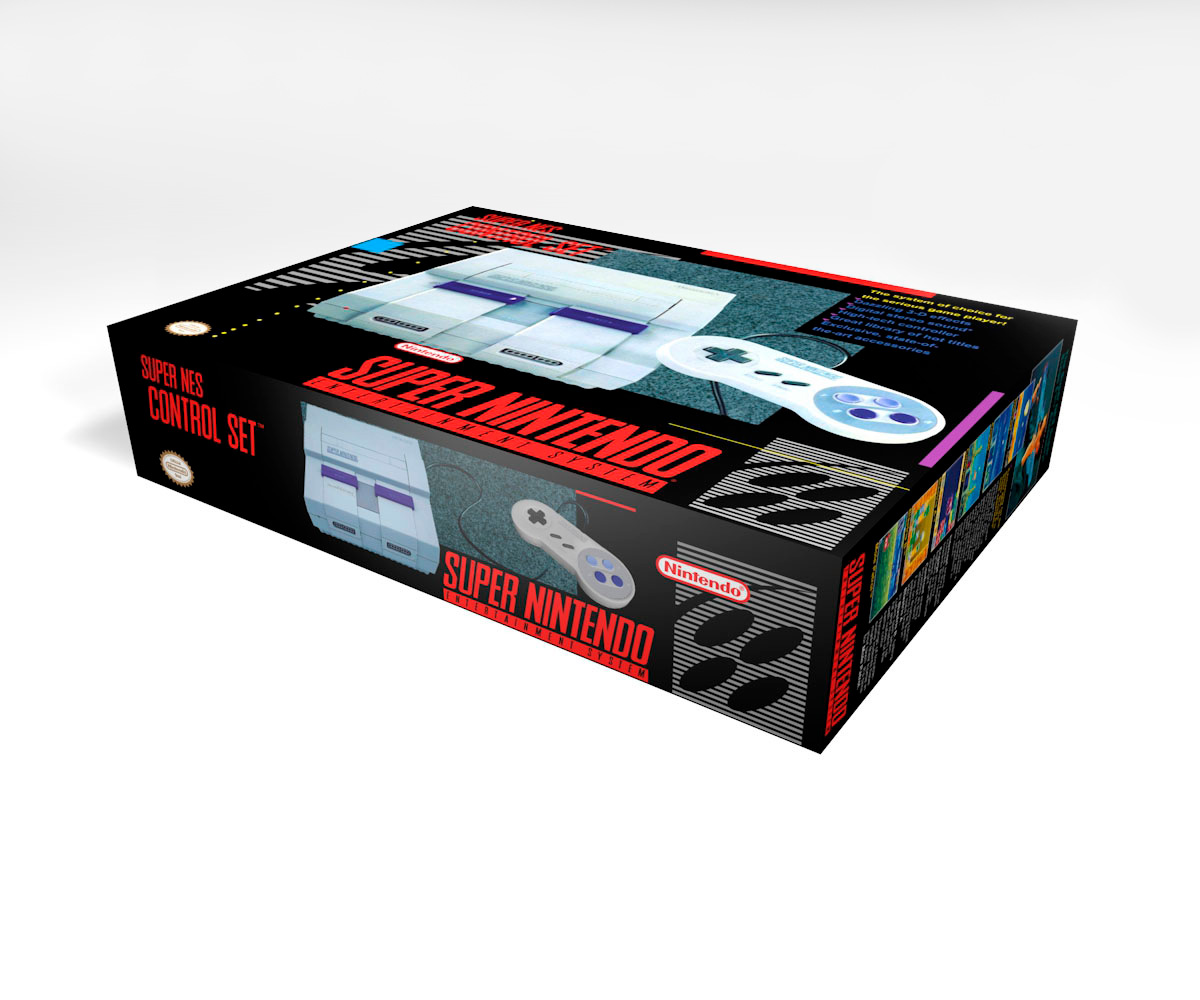 Boîte console Nintendo SNES NTSC (Mod.1), boîte Nintendo SNES NTSC