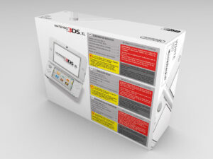 Boîte console Nintendo 3DS XL Blanche, boîte Nintendo 3DS XL Blanche