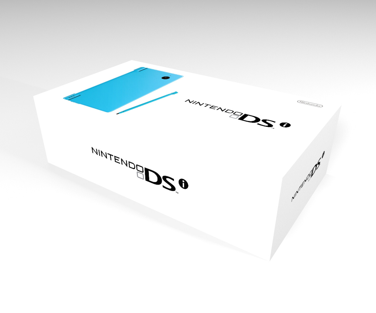 Boîte console Nintendo DSi Bleu Clair, boîte Nintendo DSi Bleu Clair