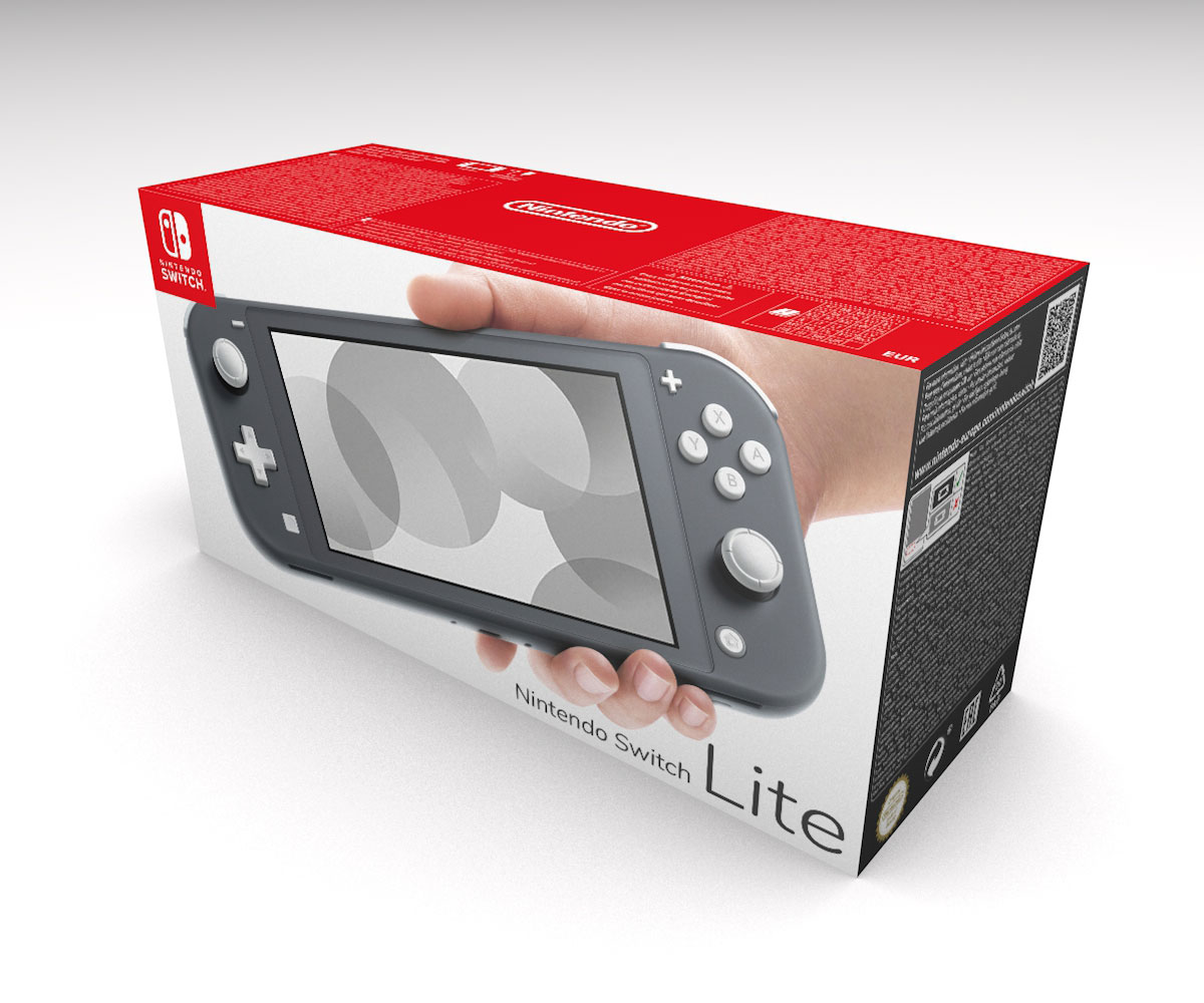 Boîte console Nintendo Switch Lite Grise, boîte Nintendo Switch Lite Grise