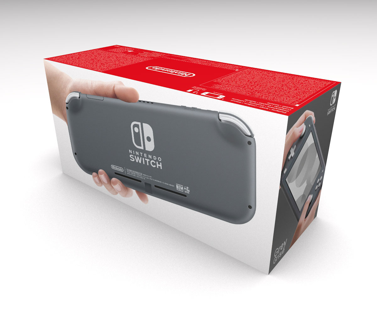 Boîte console Nintendo Switch Lite Grise, boîte Nintendo Switch Lite Grise