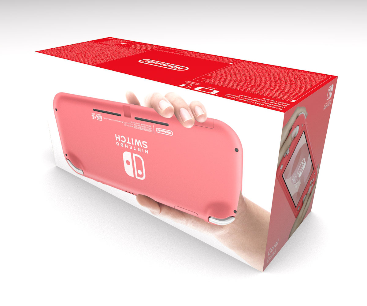 Boîte console Nintendo Switch Lite Corail, boîte Nintendo Switch Lite Corail