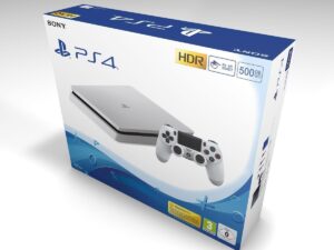 Boîte console PlayStation 4 Slim Blanc 500GB, boîte PS4 Slim Blanc 500GB