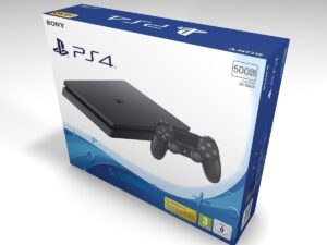 Boîte console PlayStation 4 Slim Noire 500GB, boîte PS4 Slim Noire 500GB