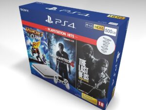 Boîte console PlayStation 4 Slim Blanc 500GB, boîte PS4 Slim Blanc 500GB