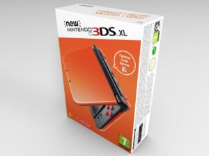 Boîte console Nintendo New 3DS XL Orange et Noir, boîte Nintendo New 3DS XL Orange et Noir