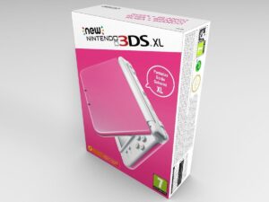 Boîte console Nintendo New 3DS XL Rose et Blanc, boîte Nintendo New 3DS XL Rose et Blanc