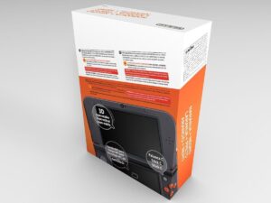 Boîte console Nintendo New 3DS XL Orange et Noir, boîte Nintendo New 3DS XL Orange et Noir
