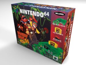 Boîte console Nintendo 64 Donkey Kong NTSC, boîte Nintendo 64 Donkey Kong NTSC