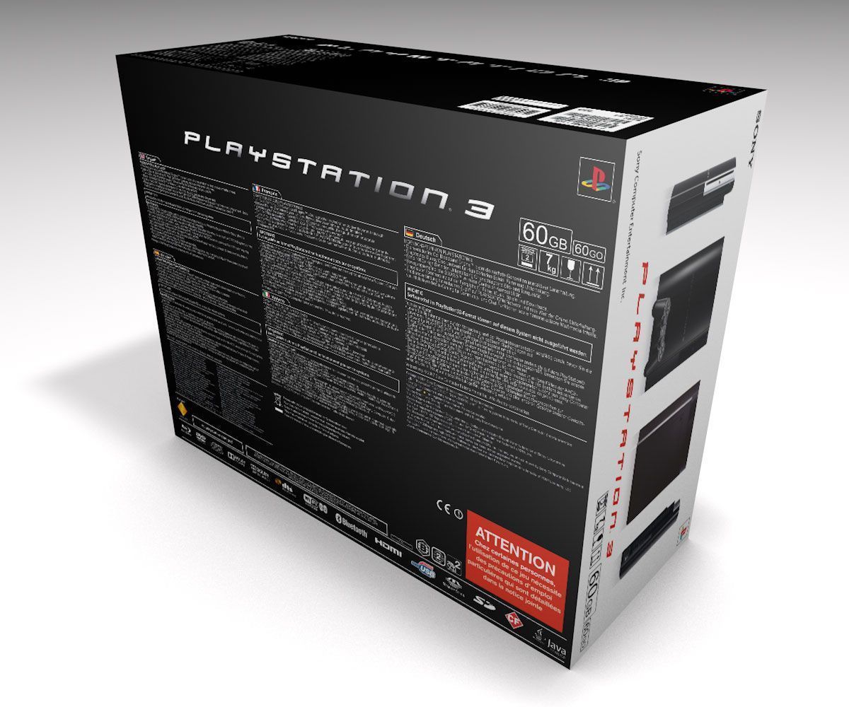 Boîte console PlayStation 3 Fat 60GB, boîte PS3 Fat 60GB