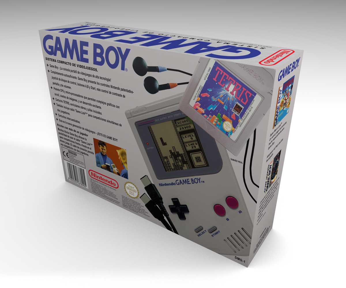 Boîte console Game Boy Tetris Pack ES, boîte Game Boy Tetris Pack ES