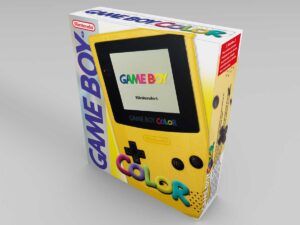 Boîte console Game Boy Color Jaune, boîte Game Boy Color Jaune