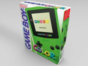 Boîte console Game Boy Color Vert, boîte Game Boy Color Vert