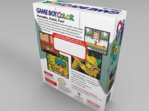 Boîte console Game Boy Color Turquoise NTSC, boîte Game Boy Color Turquoise NTSC