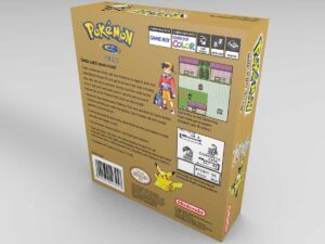 Boîte console Game Boy Color Pokémon Gold NTSC, boîte Game Boy Color Pokémon Gold NTSC