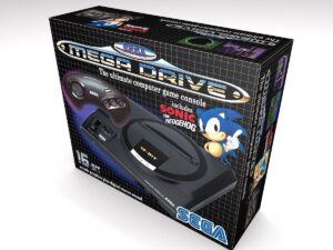 Boîte console Sega Mega Drive 1 Sonic The Hedgehog, boîte Mega Drive 1 Sonic
