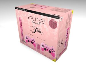 Boîte console PlayStation 2 Slim Pink EUR, boîte PS2 Slim Pink