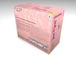 Boîte console PlayStation 2 Slim Pink UK, boîte PS2 Slim Pink