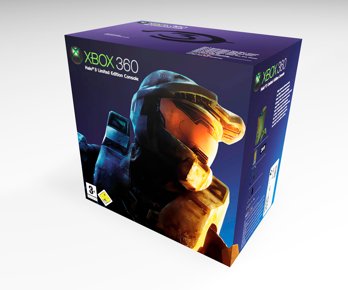 Boîte console Xbox 360 Halo 3 PAL, boîte Xbox 360 Halo 3
