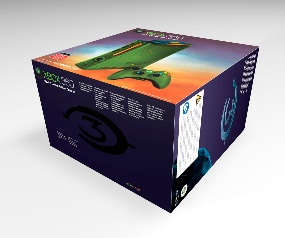 Boîte console Xbox 360 Halo 3 PAL, boîte Xbox 360 Halo 3