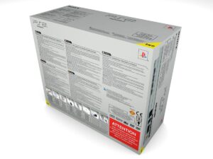 Boîte console PlayStation 2 Slim Silver EUR, boîte PS2 Slim Silver