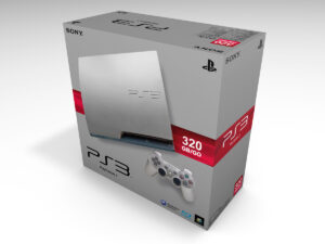 Boîte console PlayStation 3 Slim 320GB Argent, boîte PS3 Slim 320GB Argent