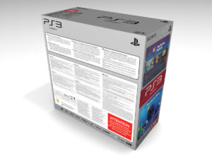 Boîte console PlayStation 3 Slim 320GB Argent, boîte PS3 Slim 320GB Argent