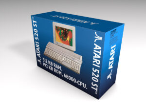 Boîte ordinateur Atari 520 ST Bleu, Boîte Atari 520 ST Bleu