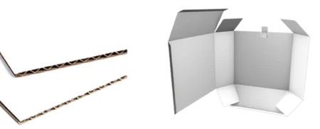 Carton ondulé E blanc 1,4 mm