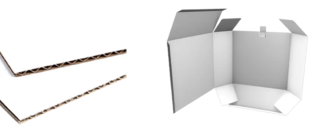 Carton ondulé E blanc 1,4 mm