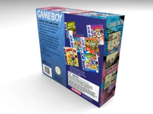 boîte Game Boy Blue Play It Loud reproduction avec cartons intérieurs